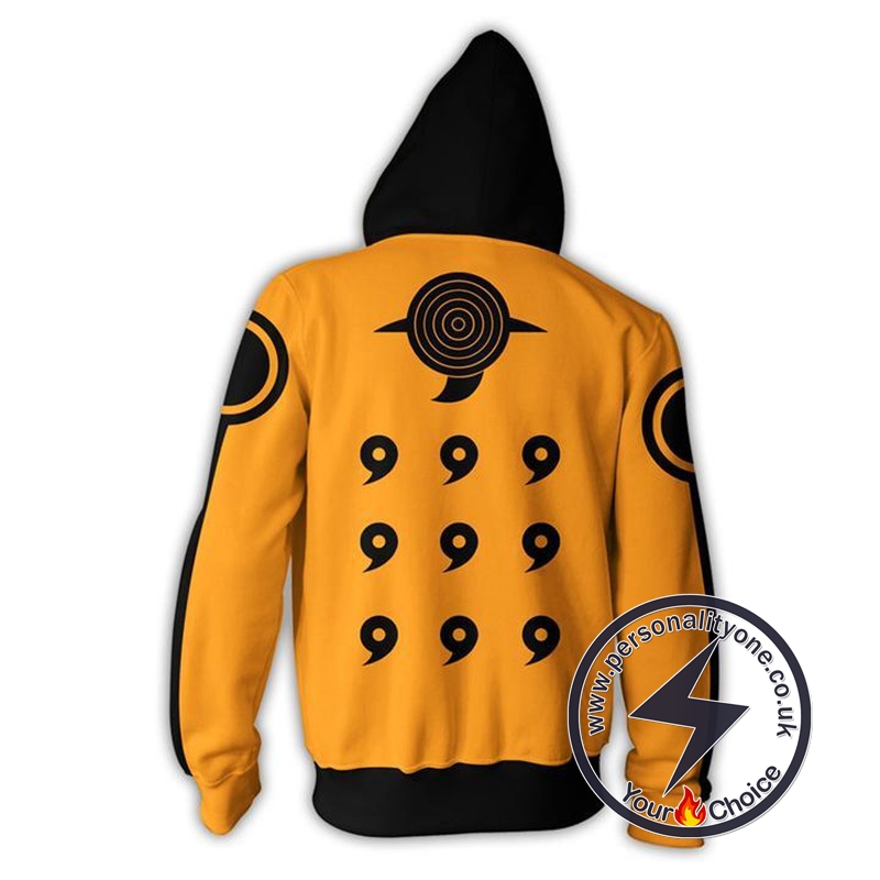 Naruto Kurama Zip Up Hoodie Jacket